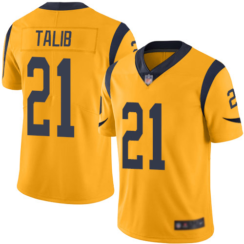 Los Angeles Rams Limited Gold Men Aqib Talib Jersey NFL Football #21 Rush Vapor Untouchable->los angeles rams->NFL Jersey